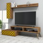 Hanah Home Mueble para la televisión Planet - Nogal, Amarillo
